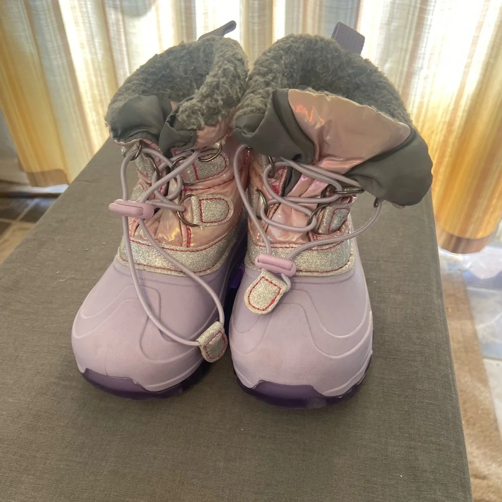 Girls' Pink and Purple Winter Boots size 9/10